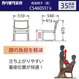 カリモク 高座椅子(高) CS4605モデル 座高35cm 合成皮革張 膝の負担軽減 低い シニア スタッキング 重ね モダン 国産 karimoku