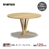 カリモク 食卓テーブル 丸 ダイニング 食堂 テーブル dw4401 直径120cm 1本脚 おしゃれ 安心 国産 karimoku