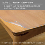 PSマット 2mm厚 【変形】 奥行60~80cm X 幅90~180cm 以内 テーブルマット 天板保護マット 透明 国産 ウオチ産業