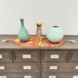 テーブルランナー MORRIS ウィリアムモリス イチゴドロボウ 35x80Vcm いちご泥棒 川島織物セルコン HN1711-90