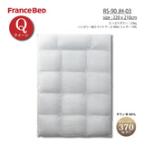 フランスベッド 羽毛ふとん Q クイーン ハンガリー産 ホワイトグースダウン RS-90 1枚タイプ 掛け布団 制菌 防ダニ 防臭 国産 JOORYU