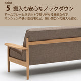 カリモク 肘掛椅子 WW1900 幅79㎝ ピュアオーク色 U23グループ 木肘 平板アーム コンパクト シンプル 国産