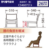 カリモク 高座椅子(低) CS4607モデル 座高26cm 合成皮革張 膝の負担軽減 低い シニア スタッキング 重ね モダン 国産 karimoku