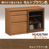 カリモク 引戸 サイドボード HU4267 幅119.8 奥行41.5cm 薄型 カウンター シンプル 機能的 国産 karimoku