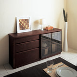 カリモク 引戸 サイドボード HU5767 幅159.8 奥行41.5cm 薄型 カウンター シンプル 国産 karimoku