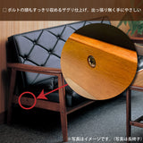 カリモク ソファ 1人掛け WS1120BW 合成皮革 コンパクト 木肘 肘掛椅子 レトロ ブラック 分解組立式 安心 国産 karimoku