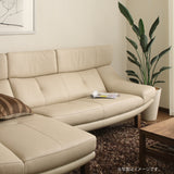 カリモク ソファ 本革張ソファ ZU4603K 幅204cm 長椅子 3人掛 モカブラウン色 ソフトグレイン ハイバック 国産 karimoku ソファー