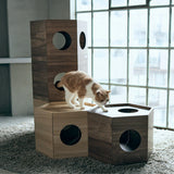 フランスペット PE03 ペットハウス ヘキサ 【3個セット】キャットタワー ペット家具 国産 France Pet スリム すっきり シンプル おしゃれ