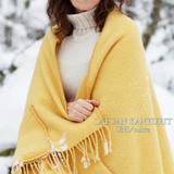 【最終在庫処分価格】UNI pocet shawl ochre　ウニ ポケットショール　オークル