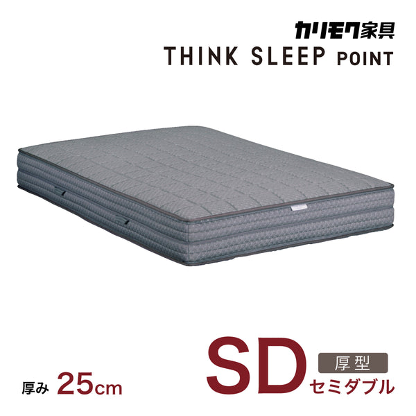 カリモク SD セミダブルマットレス  シンクスリープ 厚型【 THINK SLEEP POINT 】 NN81M4CO