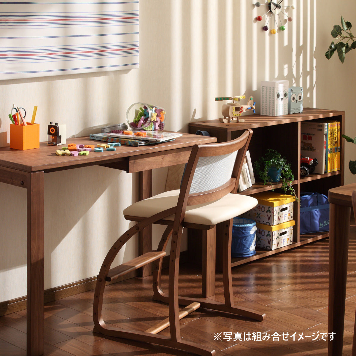 カリモク　書棚　幅90cm ボナシェルタ カリモク 書棚2点セット 幅90 (デスク 書棚) 学習机 PC