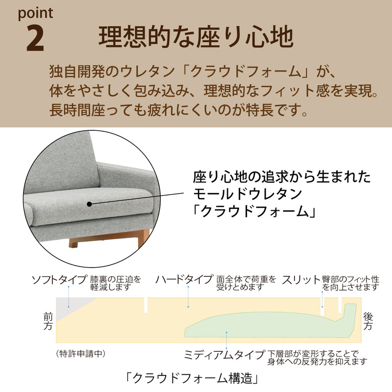 カリモク ソファ 1シーターソファ UW001A 幅70cmピュアオーク色 U32グループ 1人掛けコンパクトソファ  シンプル 国産