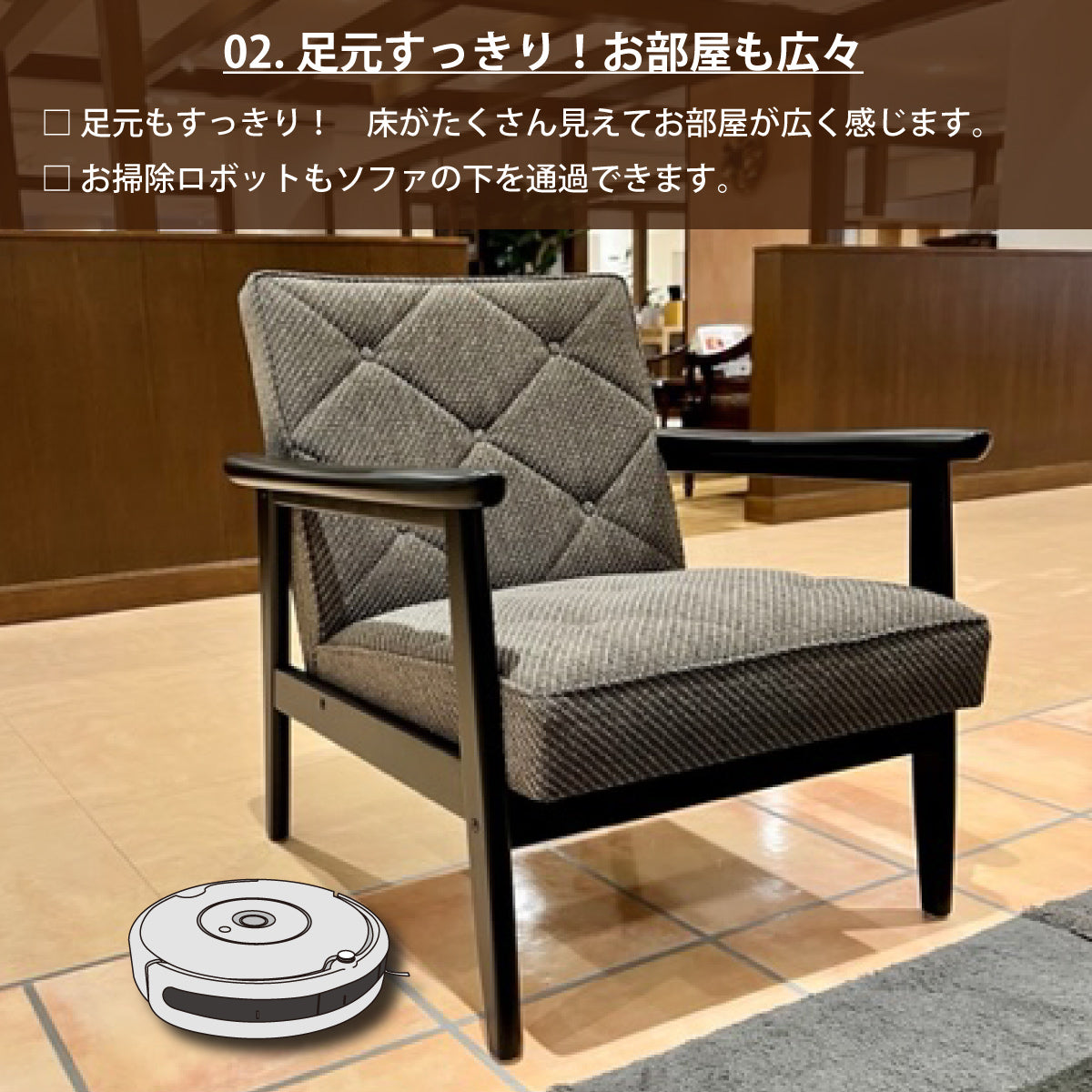 【カリモク正規品】イエローの布製クッションと木製脚のシンプルな1人掛けソファ カリモク ソファ 3人掛け コンパクトソファ WU4503 幅188cm 木肘