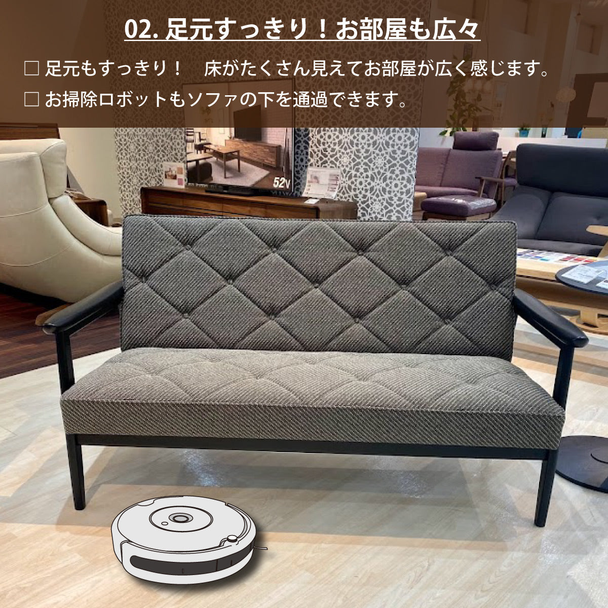 eee4492　　カリモク　ソファ　WS1123 2P ソファ カリモク ソファ 2人掛け WS1123BW 133㎝ 合成皮革 コンパクト