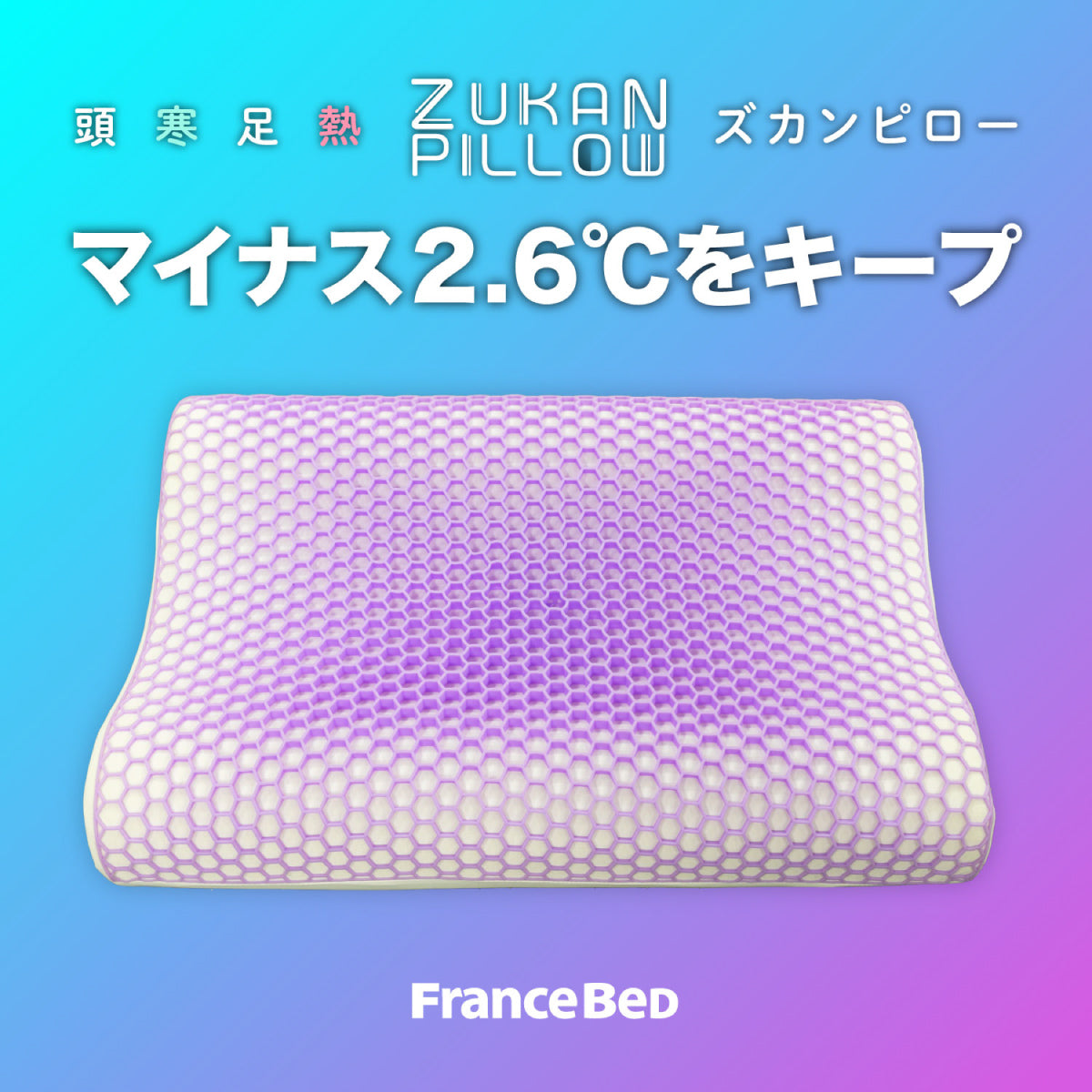 フランスベッド ズカンピロー ZUKAN PILLOW 冷たい 放熱機能 専用カバー付き 快眠まくら ひんやり – 株式会社エーアイディー