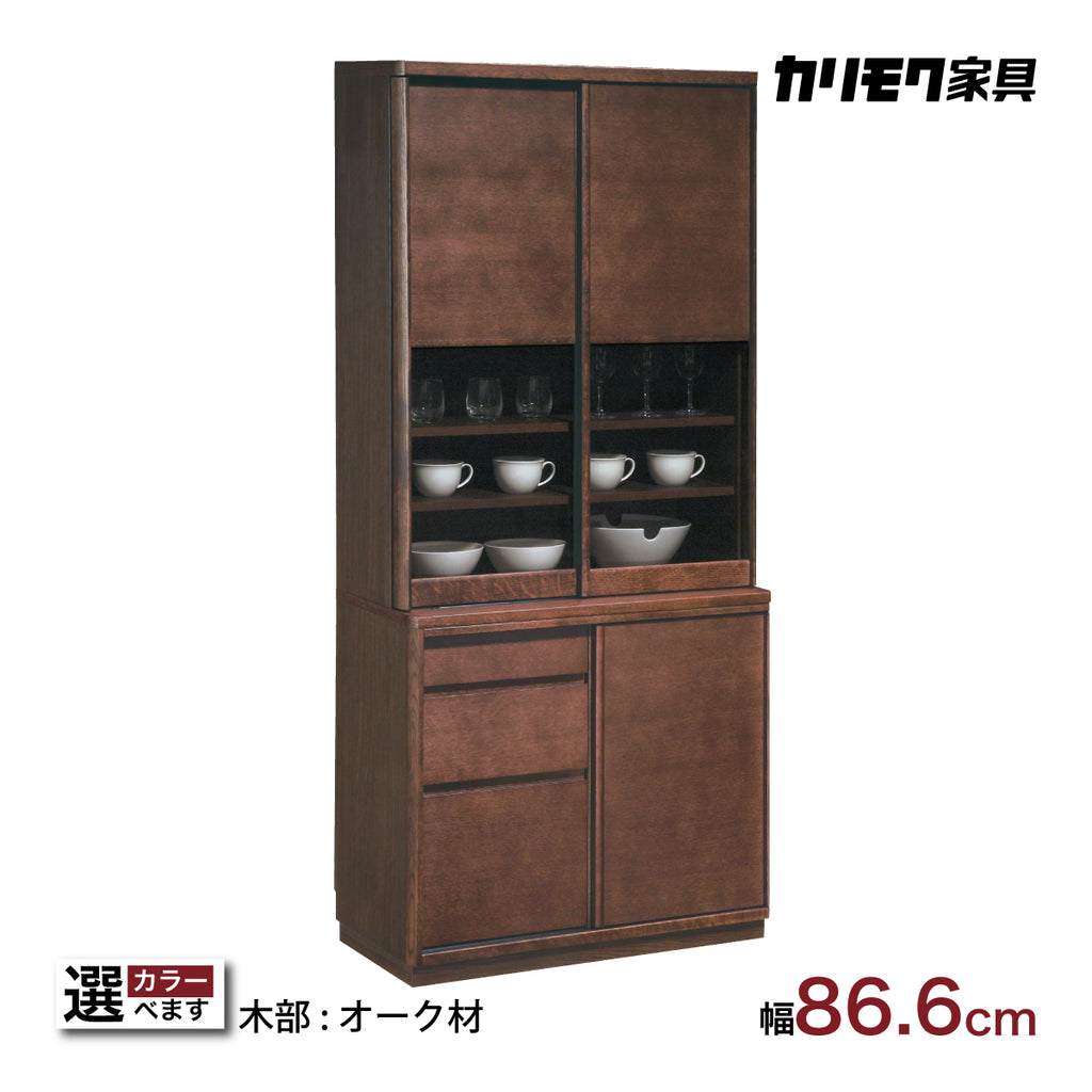 食器棚カリモク家具　食器棚　幅134.6cm