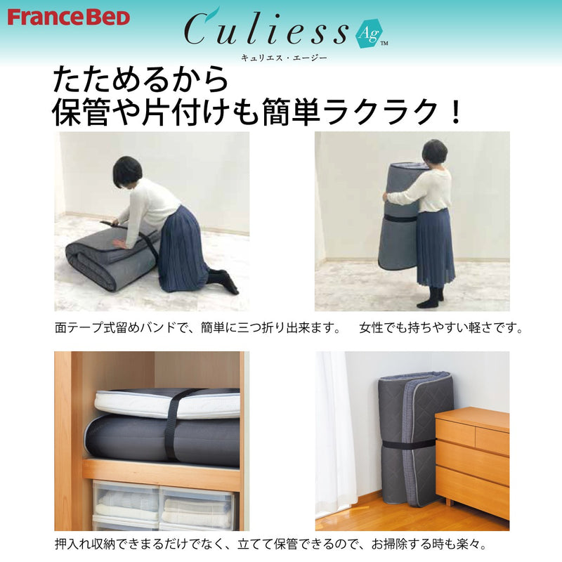フランスベッド 折りたたみスプリングマットレス FD-Ag-01 シングル キュリエス・エージー 除菌 アグリーザ 国産 francebed