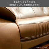 カリモク ソファ 2人掛椅子ロング ZW7322K 幅183cm モカブラウン色 本革張 ネオスムース ソフトグレイン ハイバック 国産 karimoku