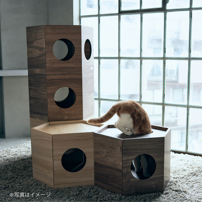 フランスペット PE03 ペットハウス ヘキサ 【3個セット】キャットタワー ペット家具 国産 France Pet スリム すっきり シンプル おしゃれ